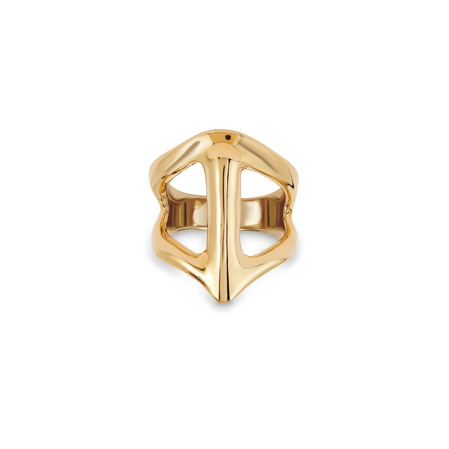 18K Gold Plated 18K Gold Alloy Stingray Structure Ring ANI0846ORO000