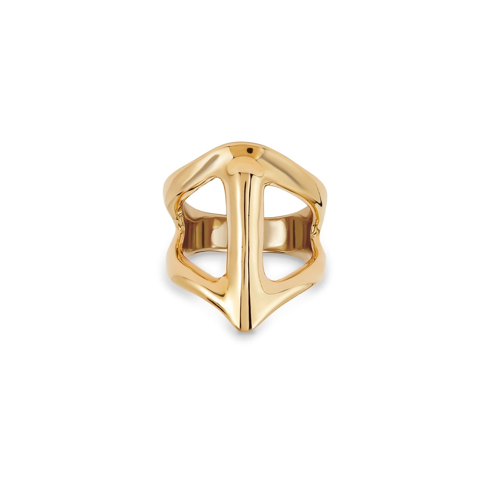 18K Gold Plated 18K Gold Alloy Stingray Structure Ring ANI0846ORO000