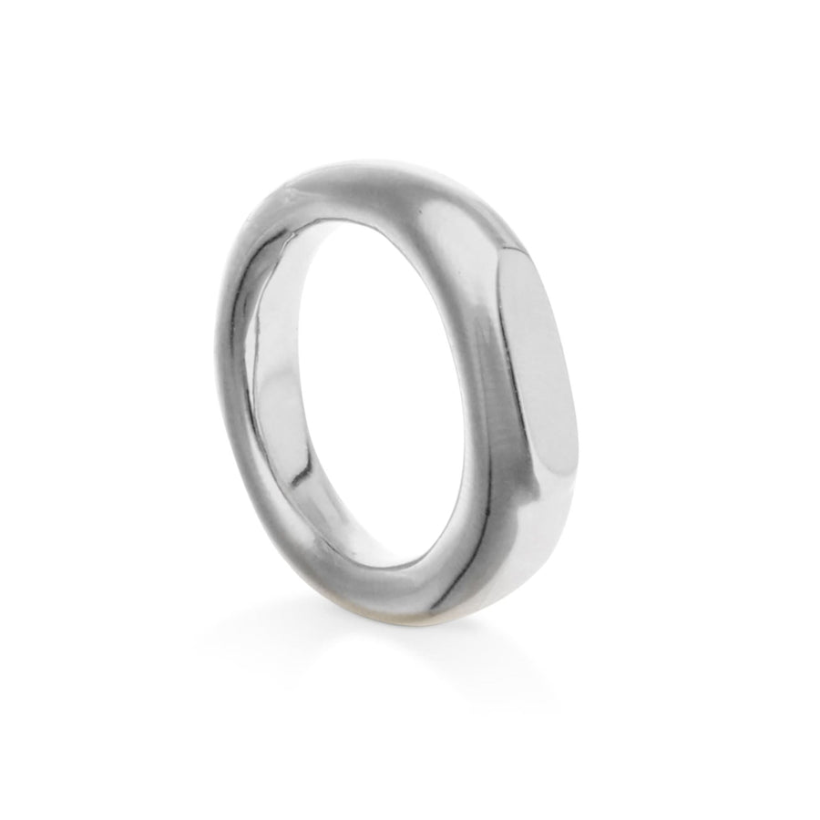 Metal Alloy Sterling Silver Plated Geometric Ring ANI0853MTL000