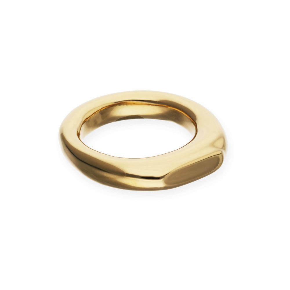 Metal Alloy 18K Gold Plated Geometric Ring ANI0853ORO000