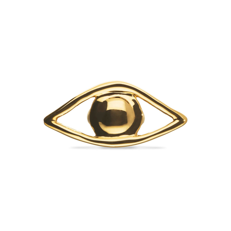 Metal Alloy Plated 18K Gold Eye Ring ANI0858ORO000