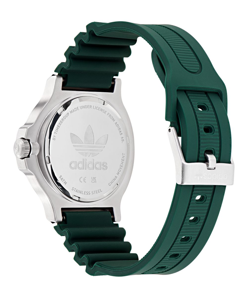 Adidas Unisex Green Dial Green Silicone Strap Watch AOFH25501