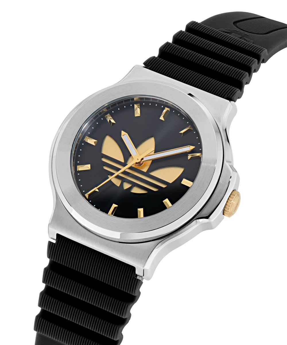 Adidas Unisex Black Dial Black Silicone Strap Watch AOFH25503