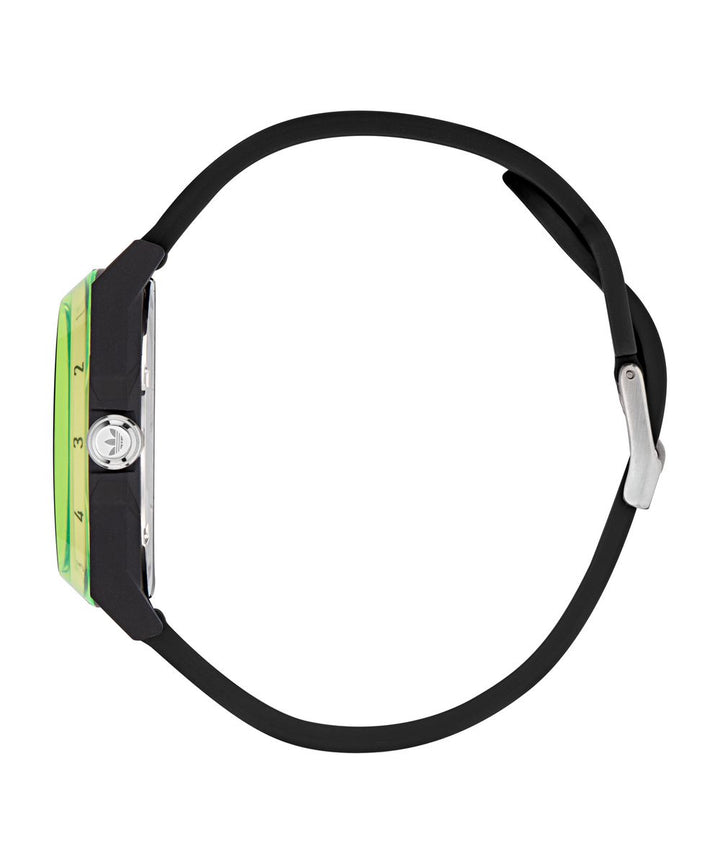 Adidas Unisex Yellow Dial Black Resin Strap Watch AOST25530