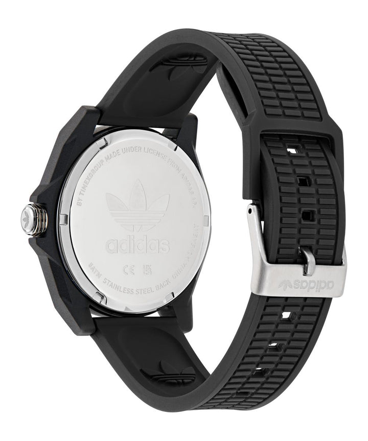 Adidas Unisex Yellow Dial Black Resin Strap Watch AOST25530