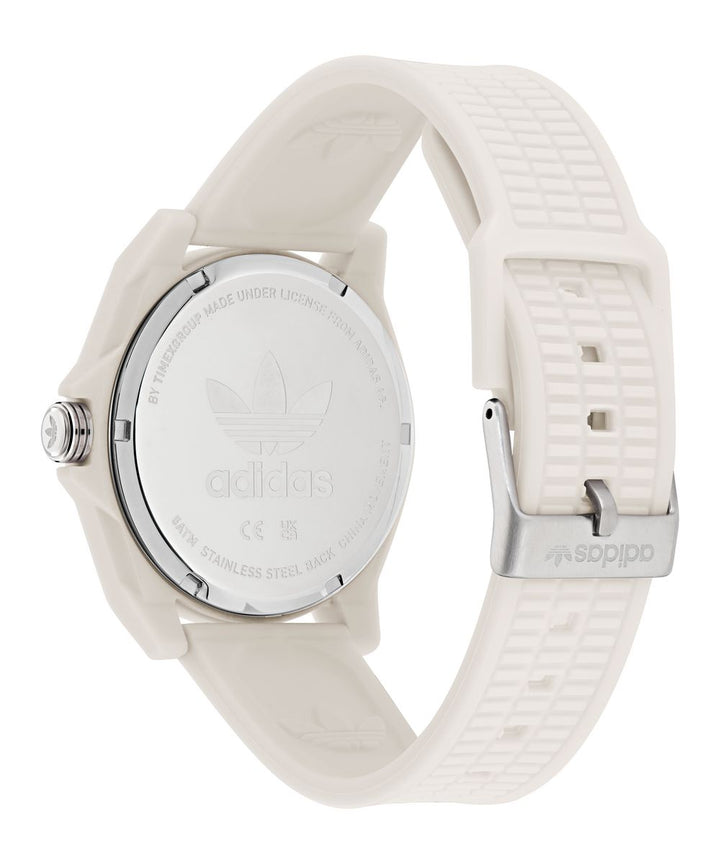 Adidas Unisex White Dial White Resin Strap Watch AOST25532