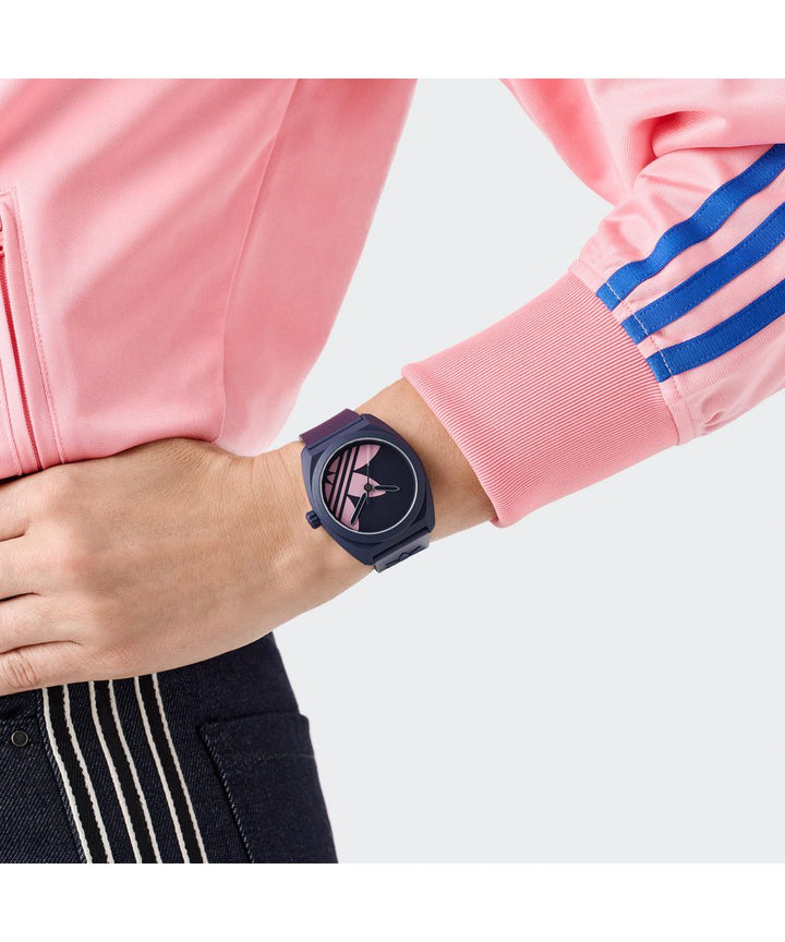 Adidas Unisex Blue Dial Eco-Ceramic Bio-Resin Strap Watch AOST25545