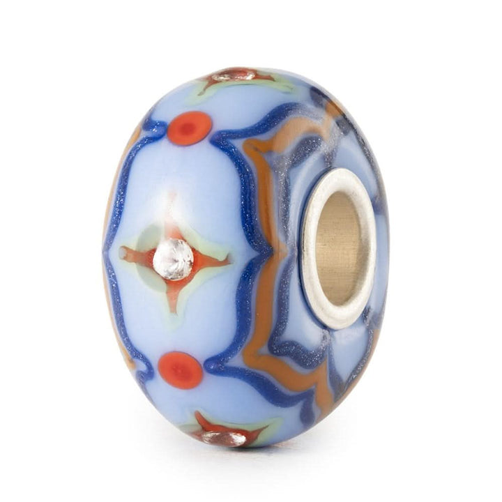Azure Porcelain Gleam Glass Bead TGLBE-00251
