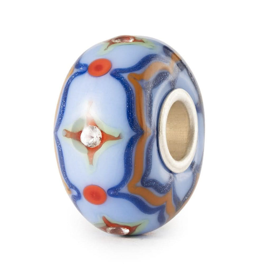 Azure Porcelain Gleam Glass Bead TGLBE-00251