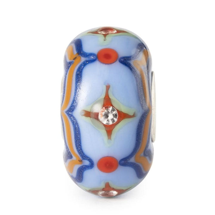 Azure Porcelain Gleam Glass Bead TGLBE-00251
