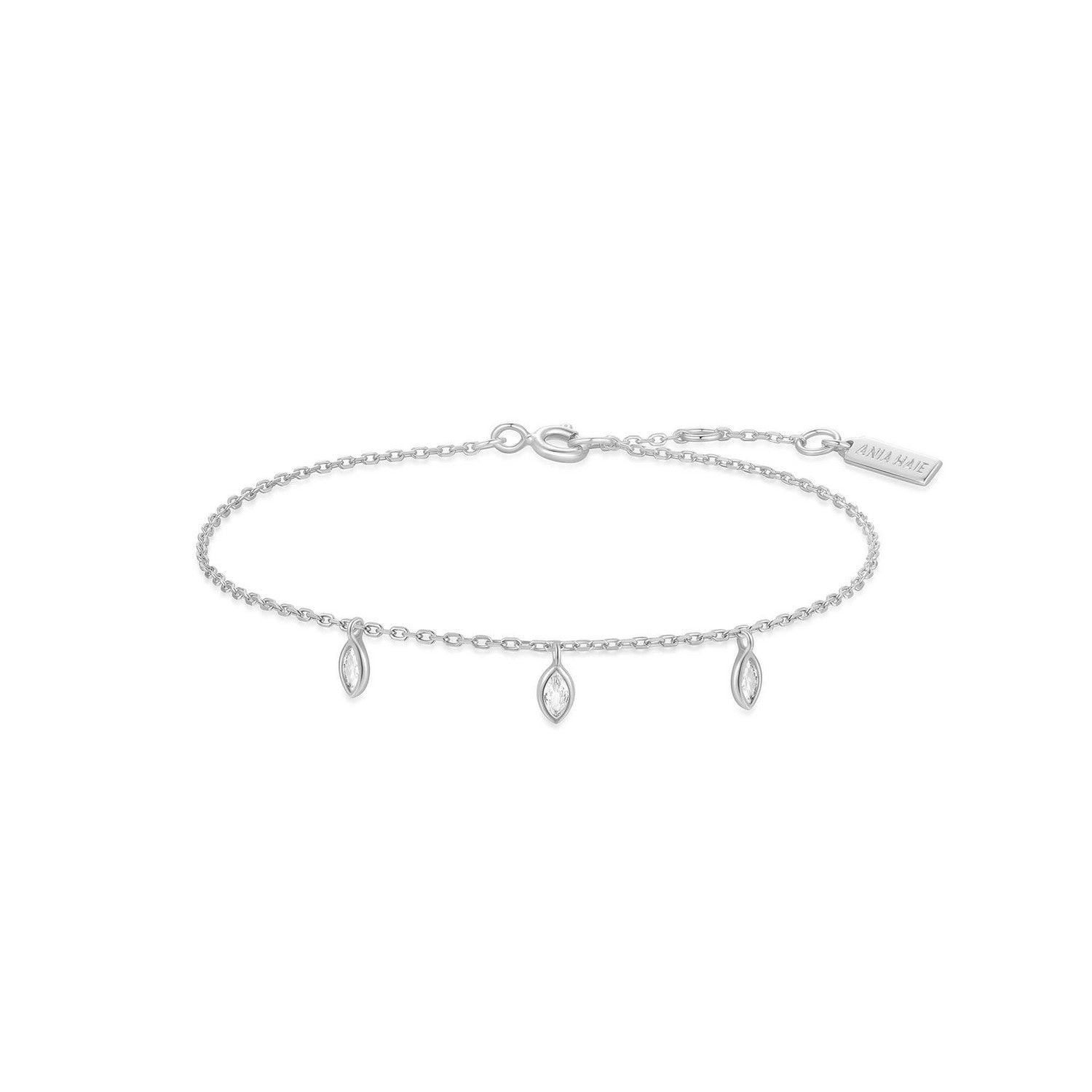 Silver Sparkling Triple Station Bracelet B066-02H
