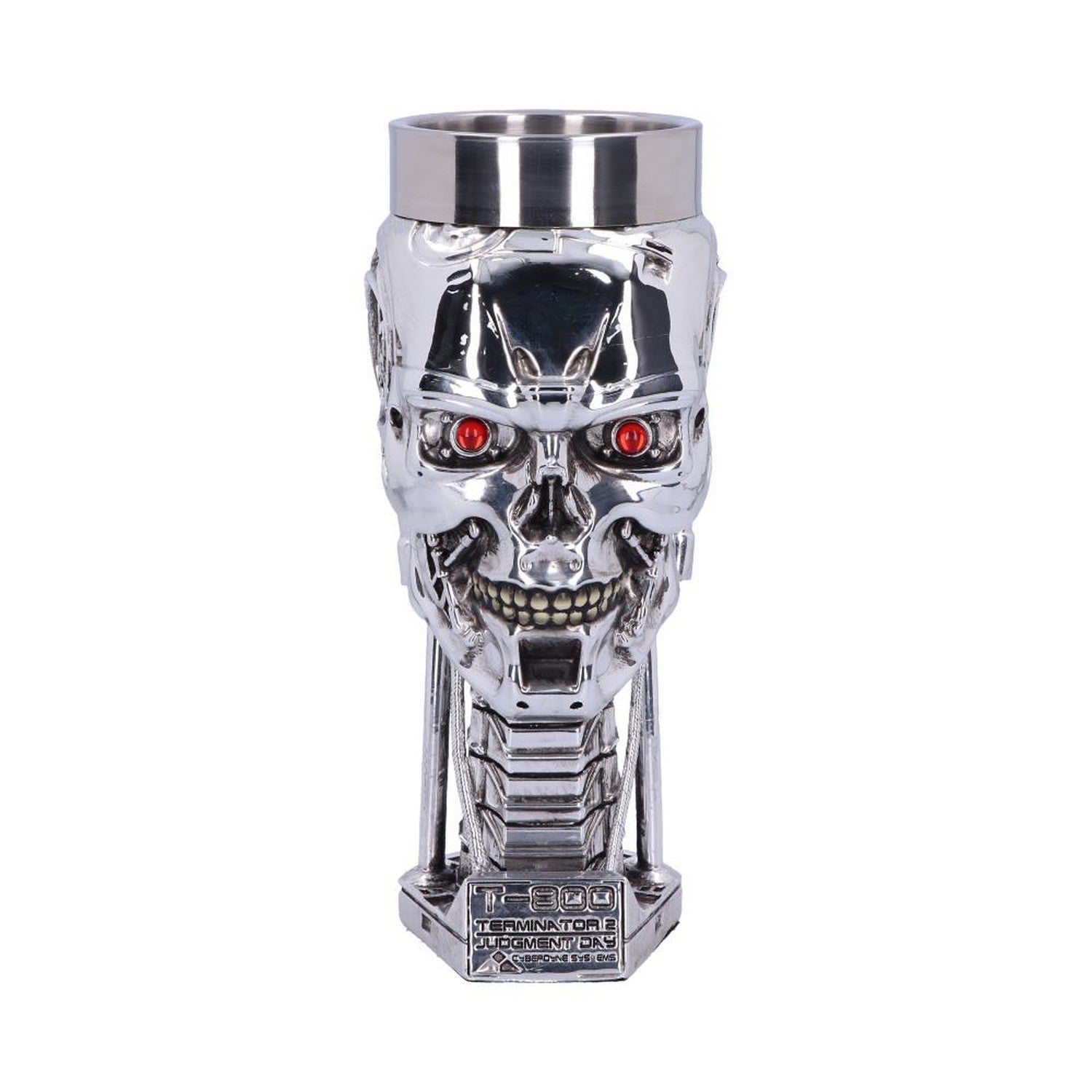 T-800 Terminator 2 Judgement Day T2 Head Goblet Wine Glass B1456D5