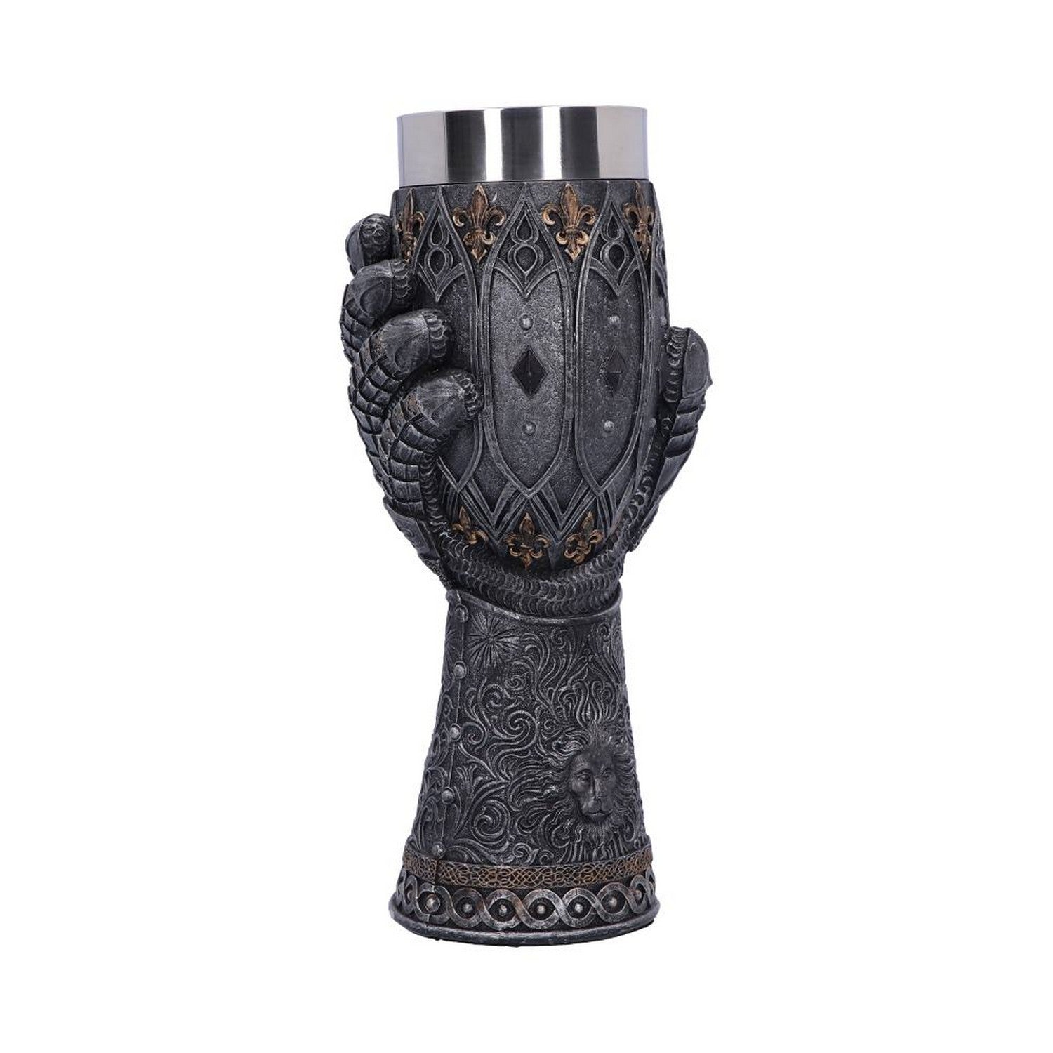 Medieval Lion Heart Gauntlet Armour Goblet B2404G6