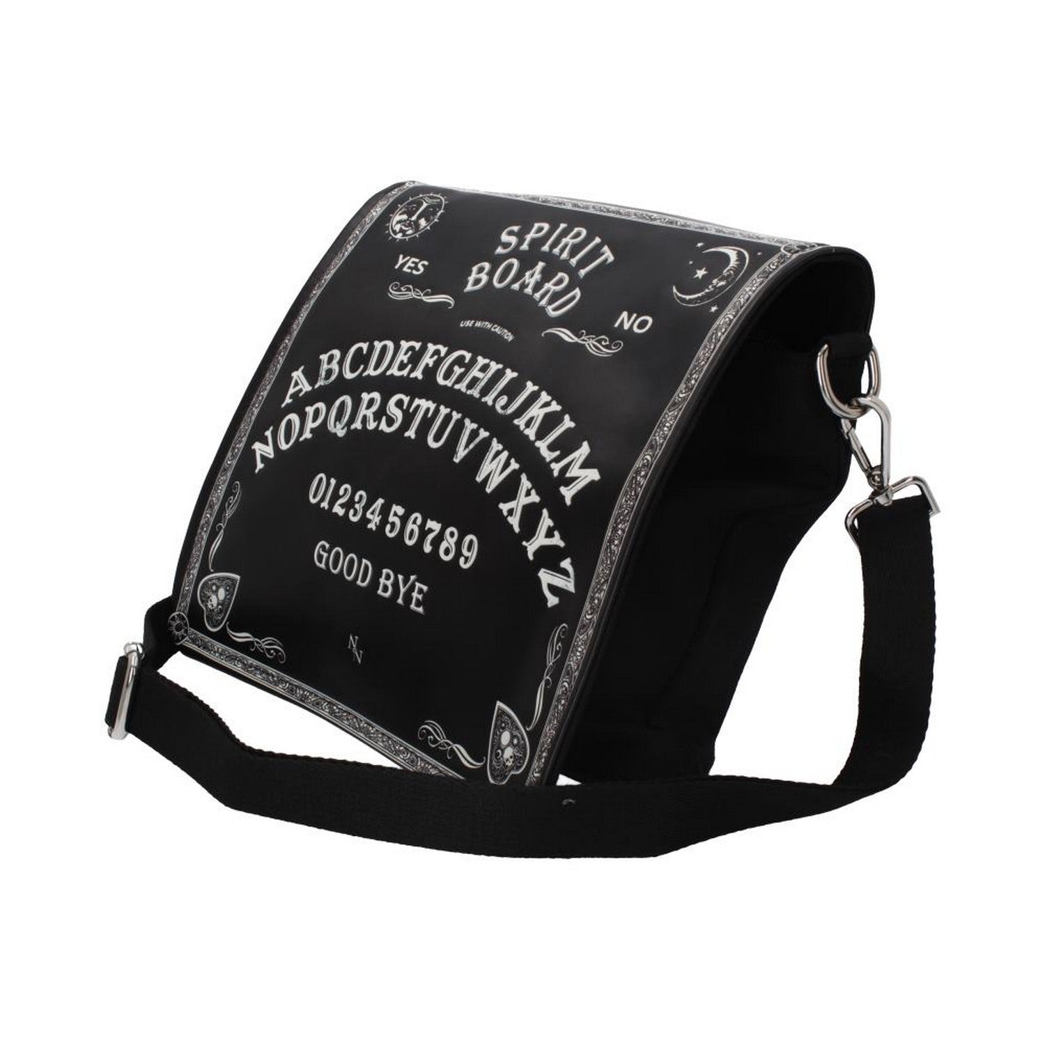 Nemesis Now Spirit Board Embossed Shoulder Tablet Bag Black 25cm B4369M8