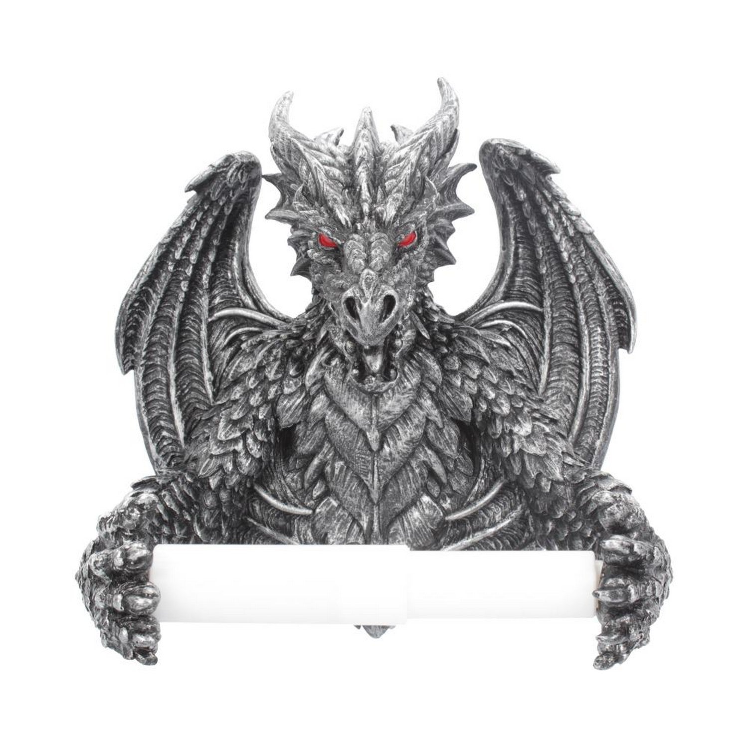 Obsidian Menacing Gothic Dragon Toilet Roll Holder B4431M8