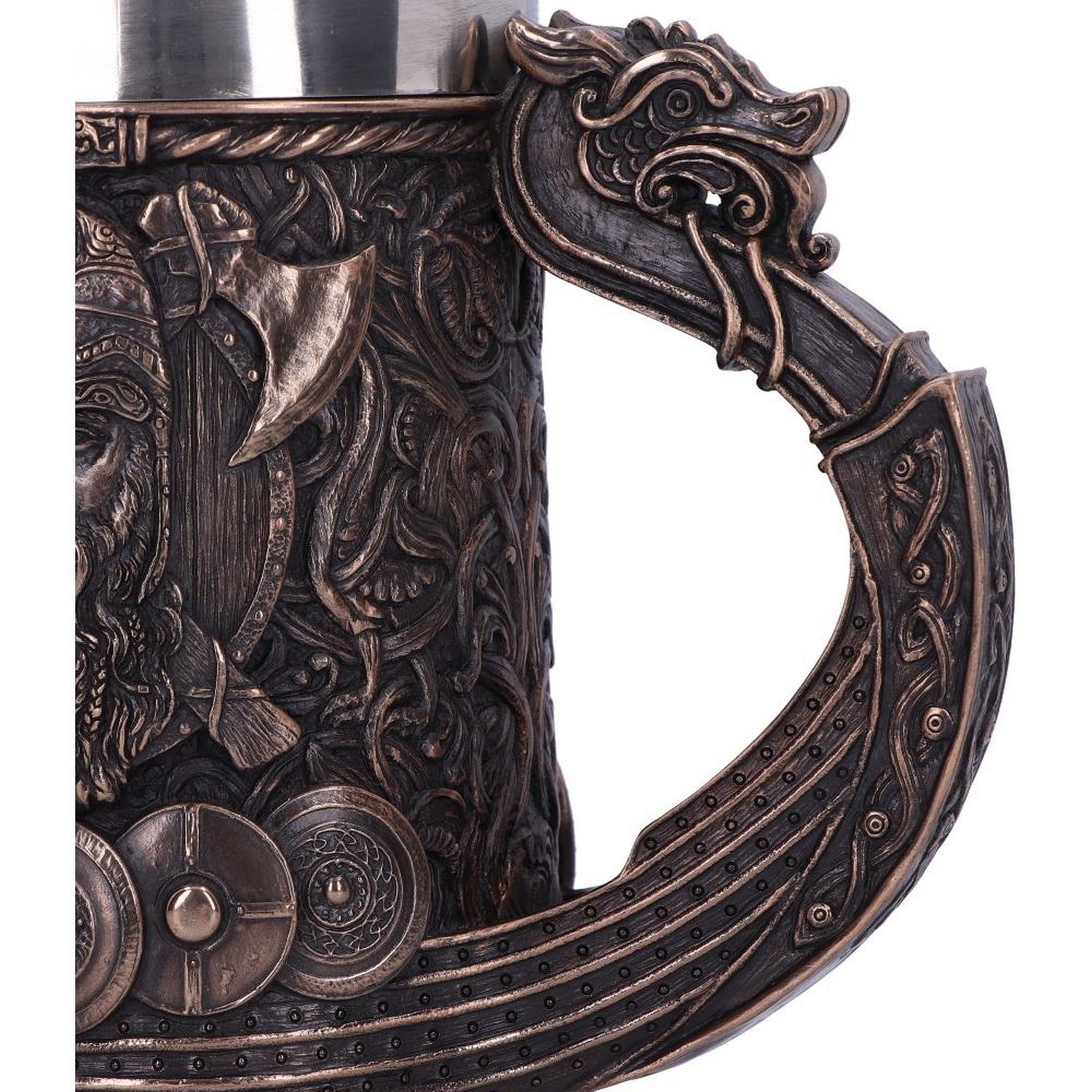 Bronze Drakkar Dragon Boat Viking Tankard B4810P9