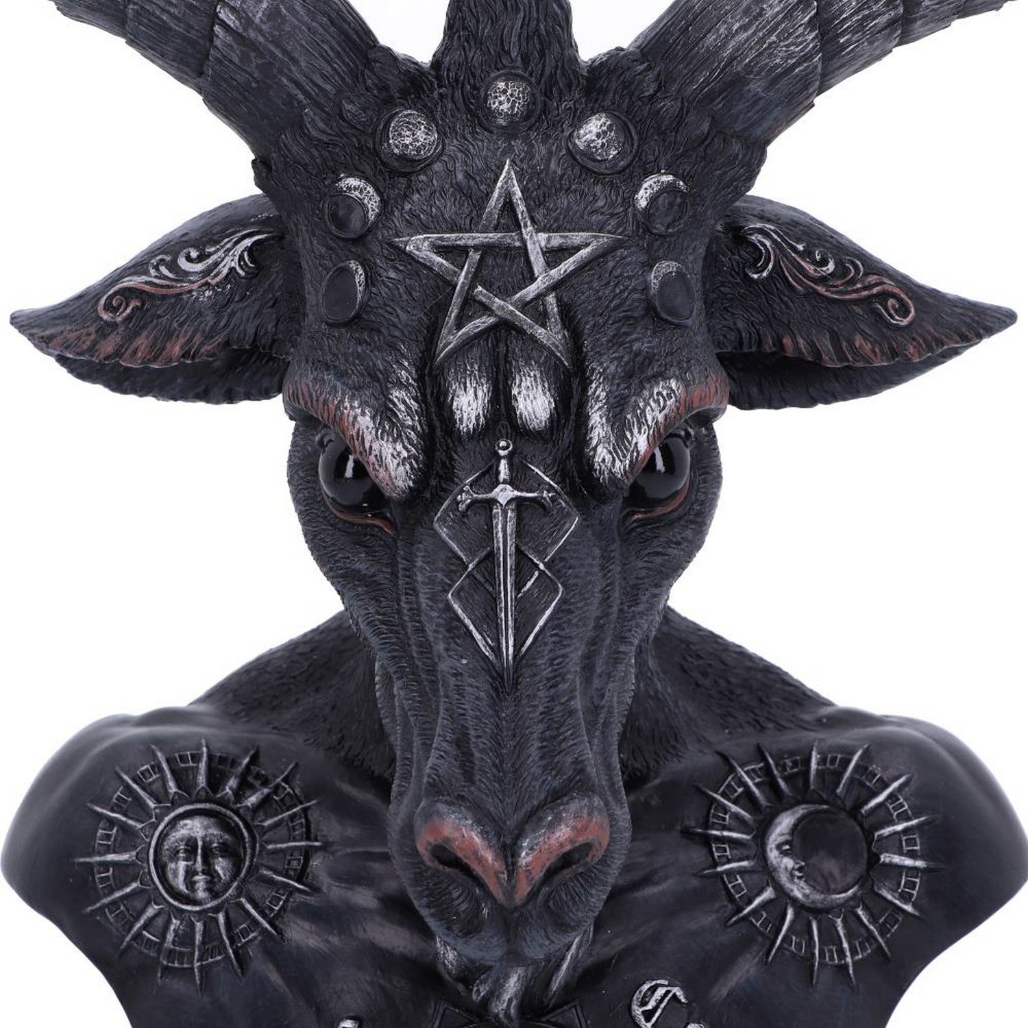 Celestial Black and Silver Baphomet Bust B5114R0