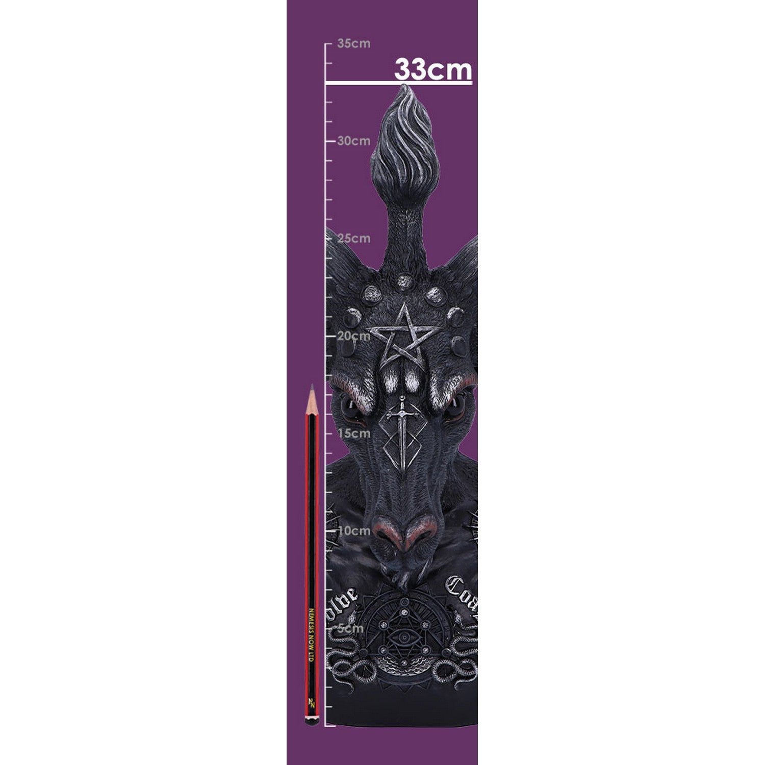 Celestial Black and Silver Baphomet Bust B5114R0