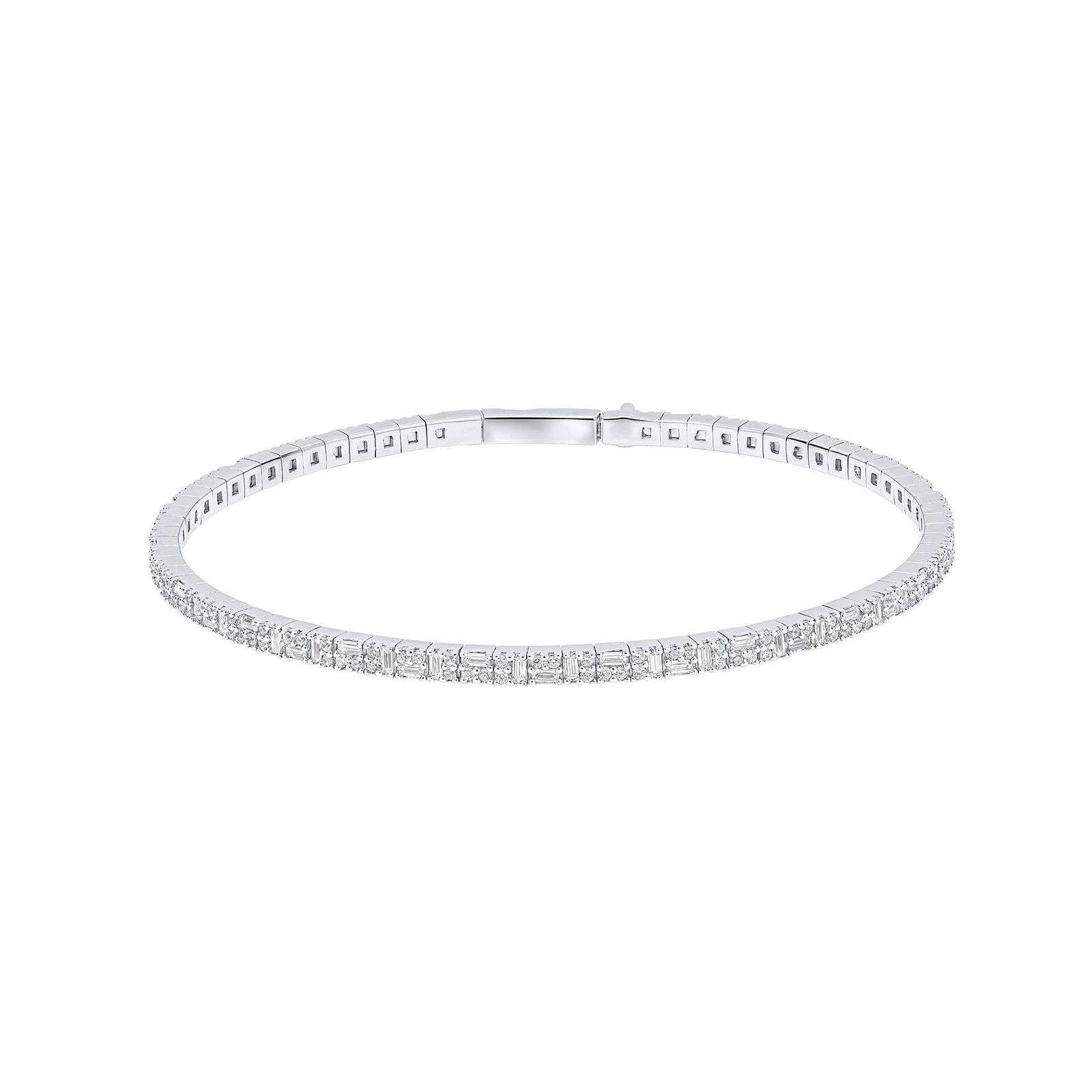 Diamonfire Multi Stone Cubic Zirconia Flexi Bangle B5578