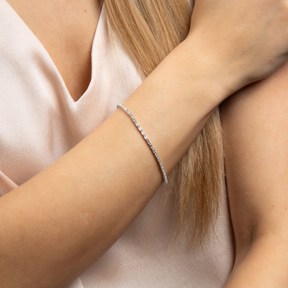 Diamonfire Fine Baguette Cubic Zirconia Tennis Bracelet B5582