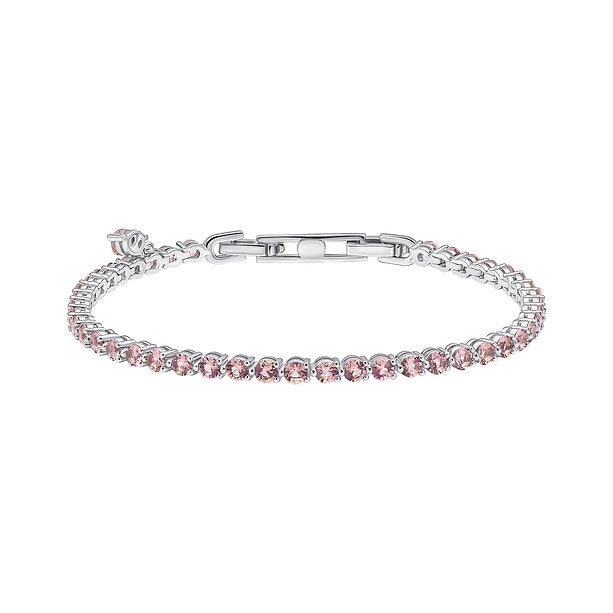 Diamonfire Clear Pink Morganite Cubic Zirconia Classic Brilliant Cut Bracelet B5613