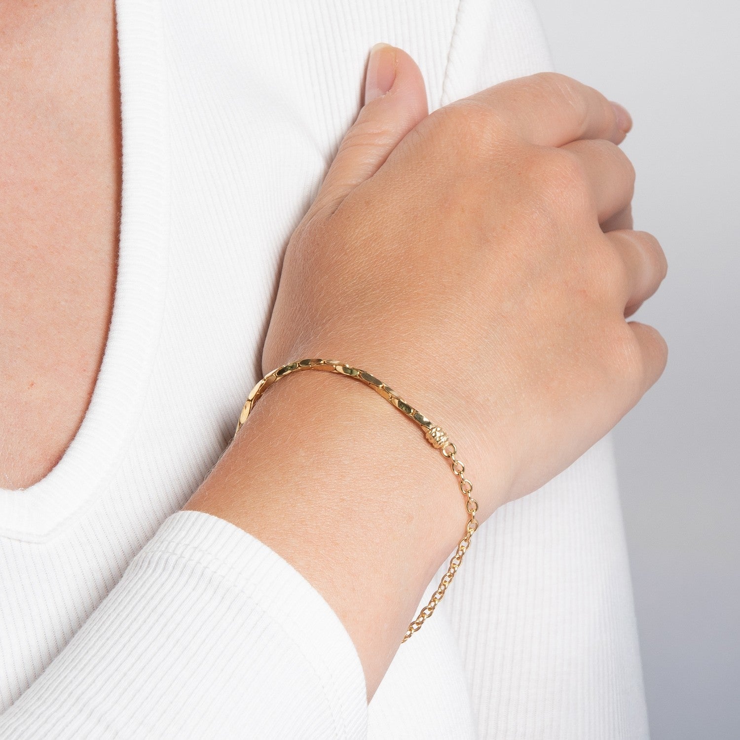 Beginnings Sterling Silver Gold Bracelet B5674