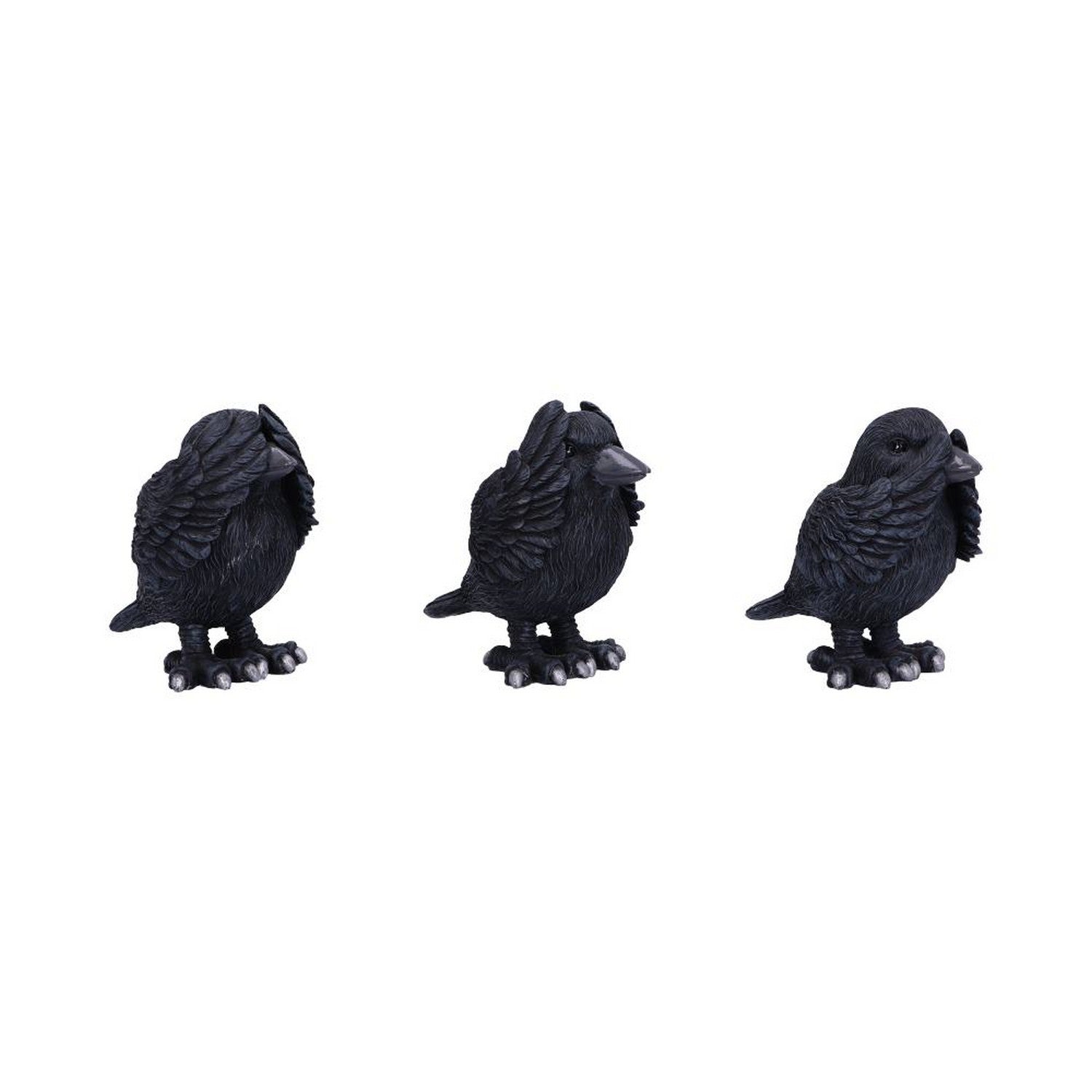 Three Wise Ravens Figurines 8.7cm B6023V2
