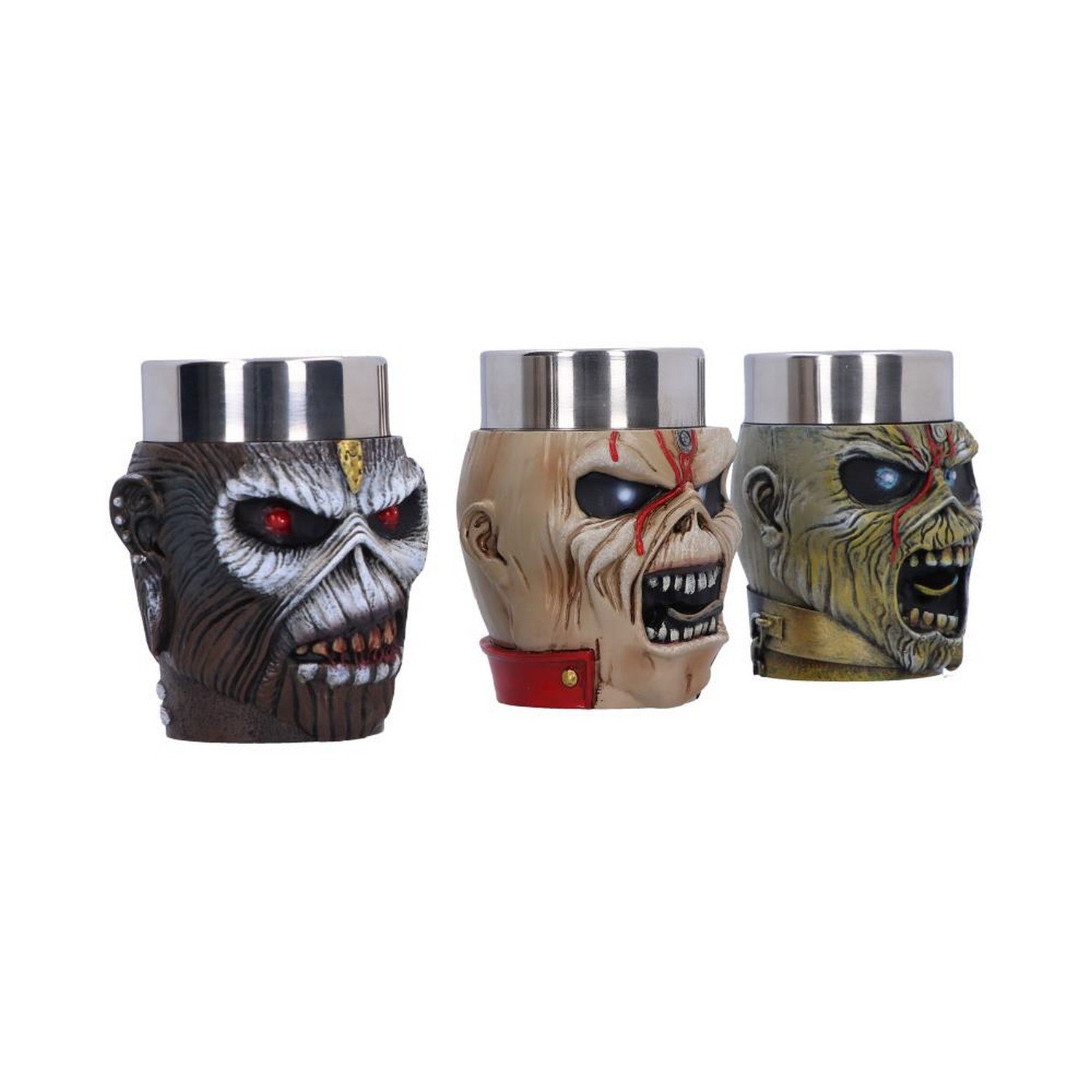 Officially Licensed Iron Maiden Eddie Shot Glass Set 9cm B6341X3