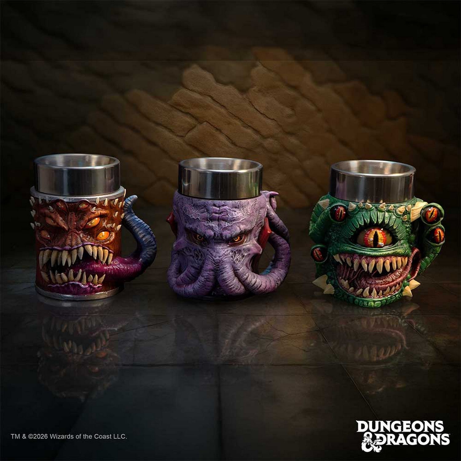 Dungeons & Dragons Mini Monster Tiny Tankards Set of 3 8.6cm B7250A26