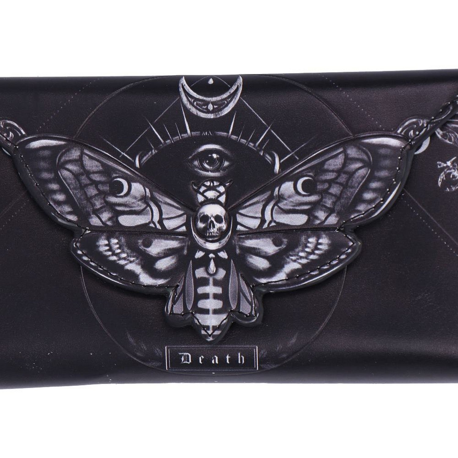 Deaths Head Moth Embossed Purse 9.5cm B7258C25