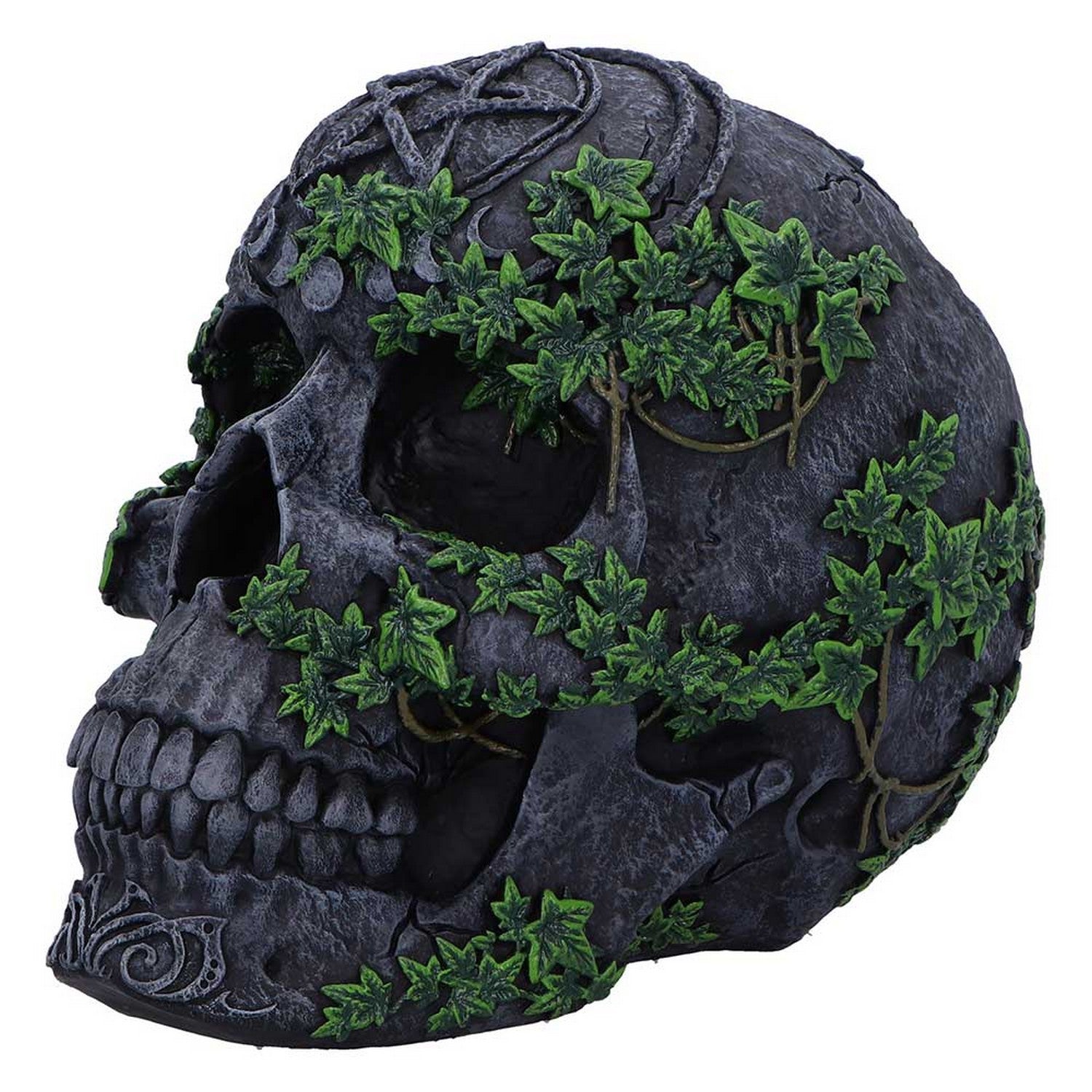 Aged Pentagram Skull Figurine B7366A26