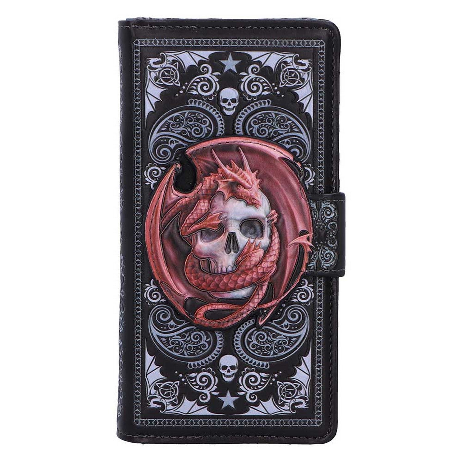Skull Embrace Embossed Purse by Anne Stokes B7393A26