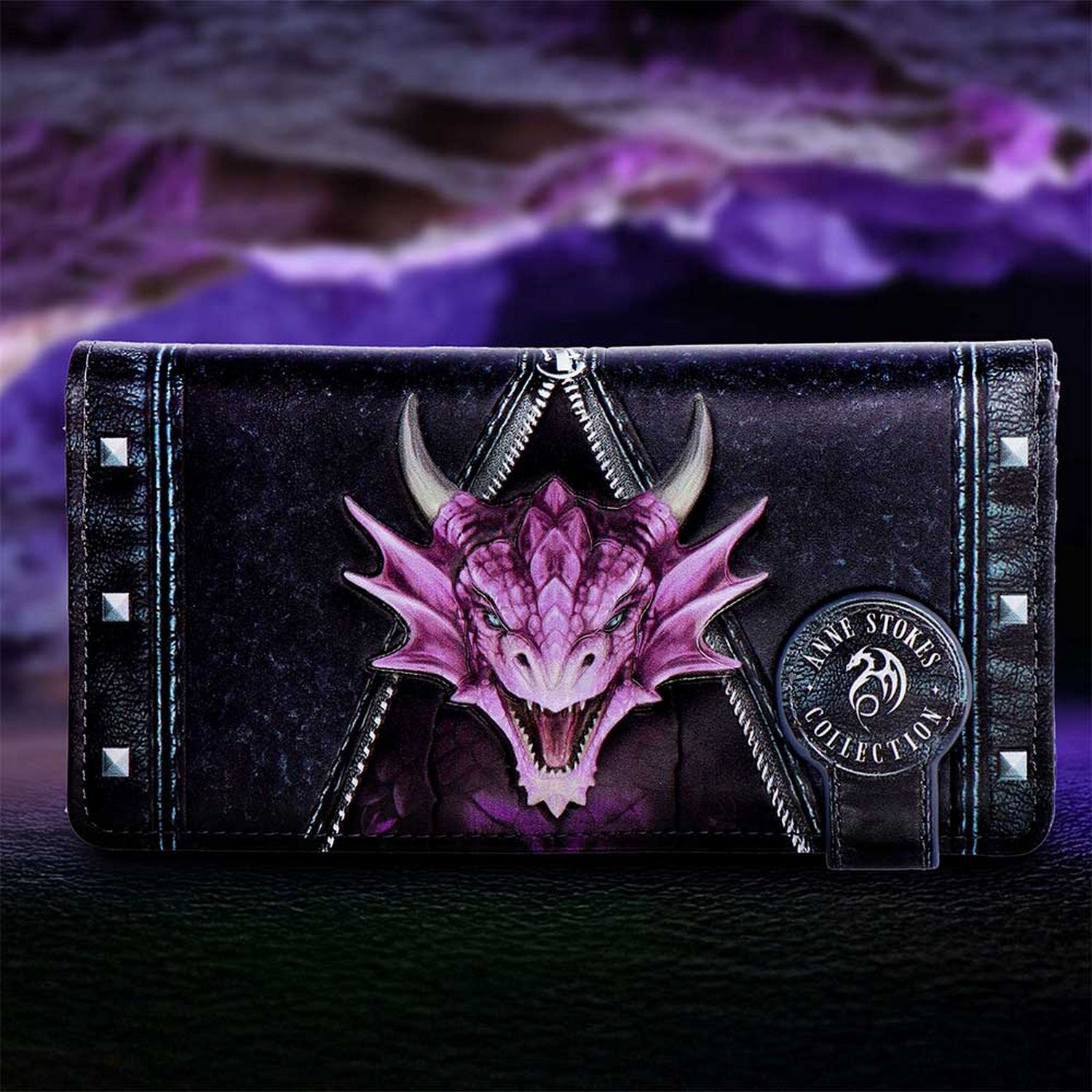 Unzipped Dragon Embossed Purse by Anne Stokes B7394A26