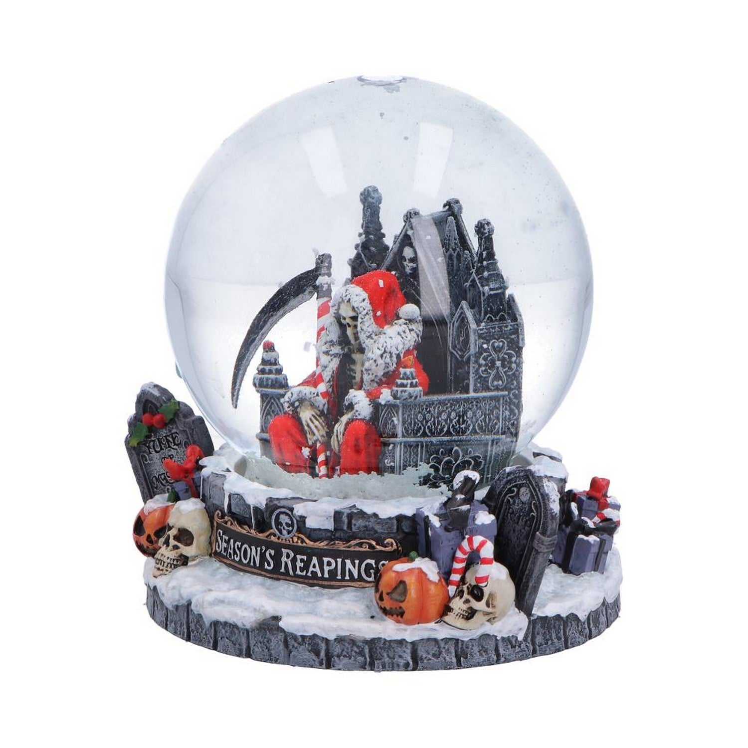 Season's Reapings Christmas Reaper Snow Globe 12.5cm B7719B26