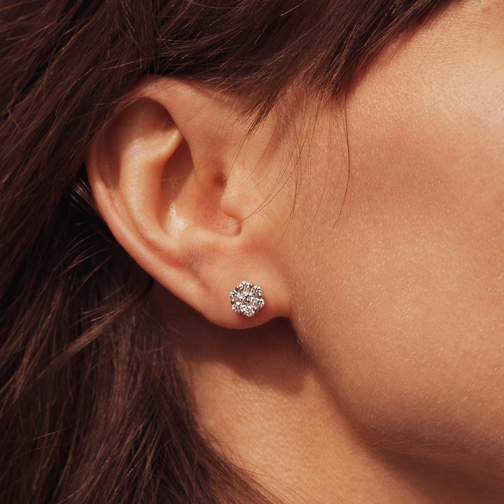 Ava | 9ct White Gold 1ct tw Lab Grown Diamond Earrings-1