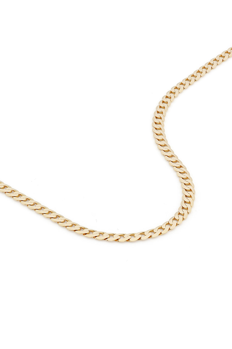 9ct Yellow Gold Solid Curb Chain Necklace (3.75mm) 20 inch