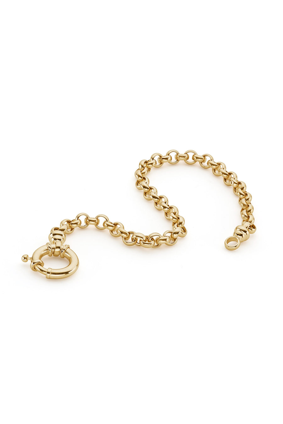9ct Yellow Gold Rolo Chain Bracelet (5mm) 7 inch