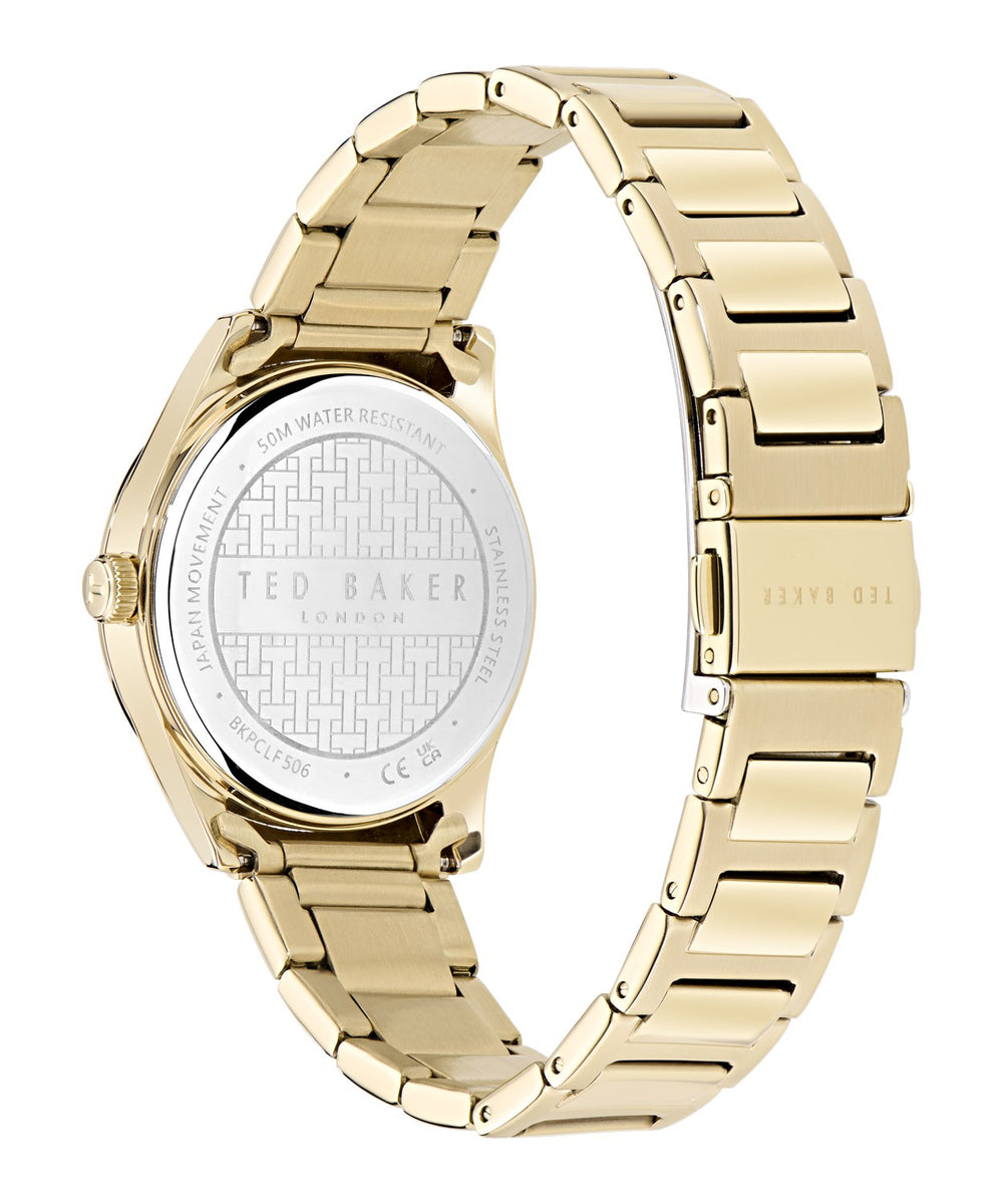 Ted Baker Women’s Fashion 34 mm Blue Dial Two-Tone Bracelet Watch BKPCLF506