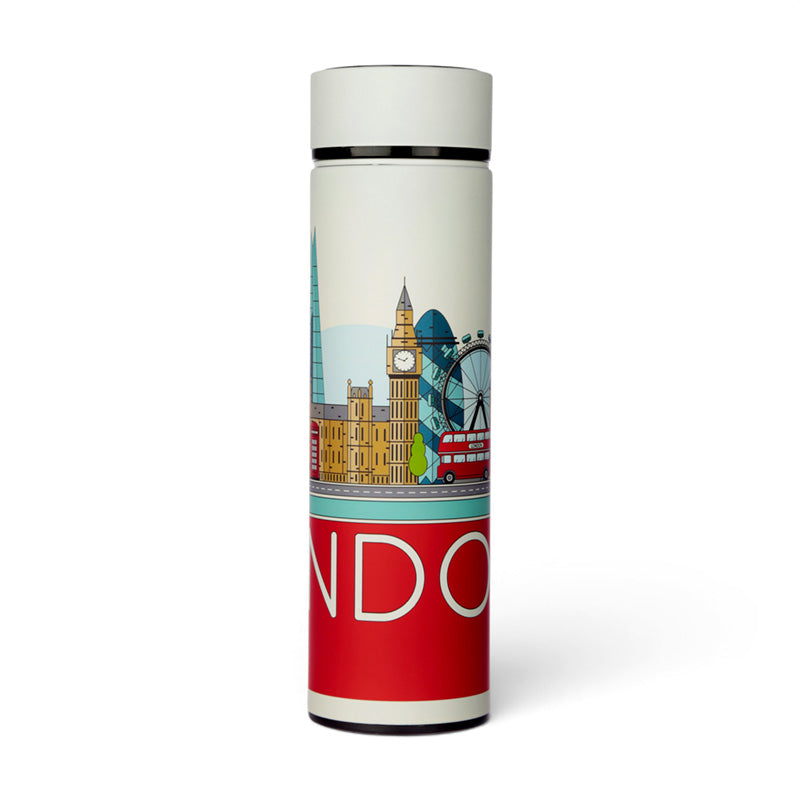 London Icons Hot & Cold Digital Thermometer Bottle BOT85