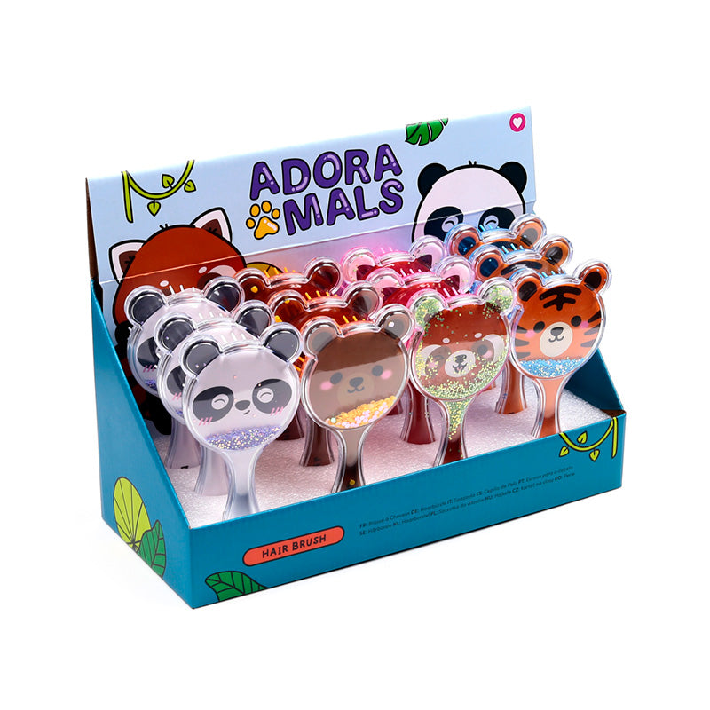Adoramals Wild Head Shaped Glitter Hair Brush BRU40