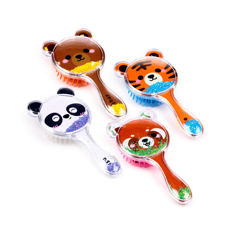 Adoramals Wild Head Shaped Glitter Hair Brush BRU40