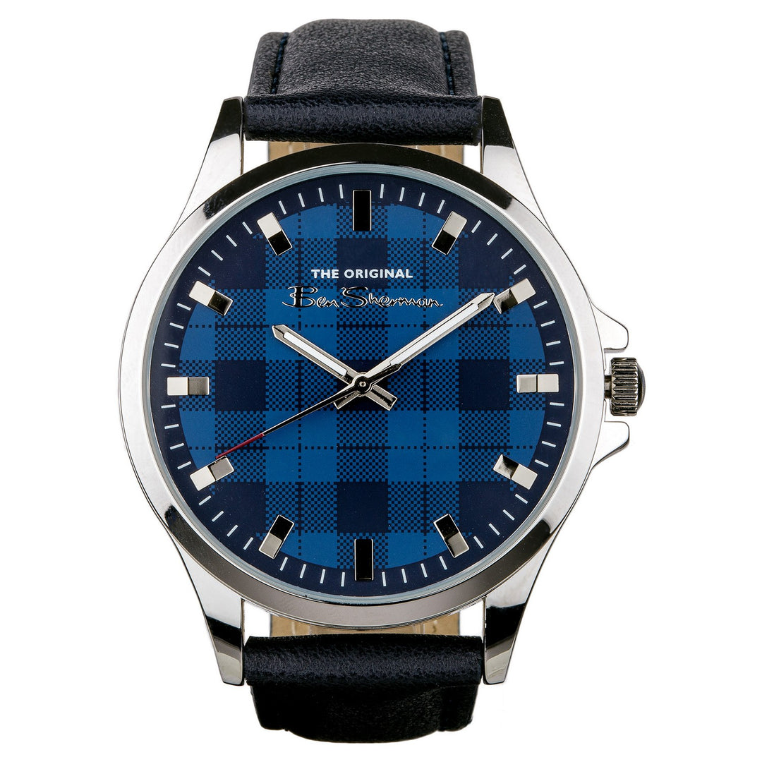 Ben Sherman Blue Strap Blue Check Dial Gents Watch BS092U