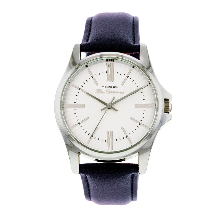 Ben Sherman Navy Strap Watch Silver Dial  Gents Watch BS097U