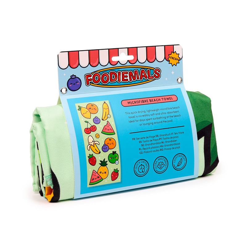 Foodiemals Watermelon & Summer Fruits Microfibre Beach Towel BTOW15