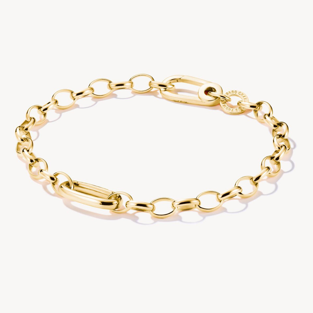 Thomas Sabo Charm Club Charming Connect Gold Plated Link Bracelet C1202-413-39