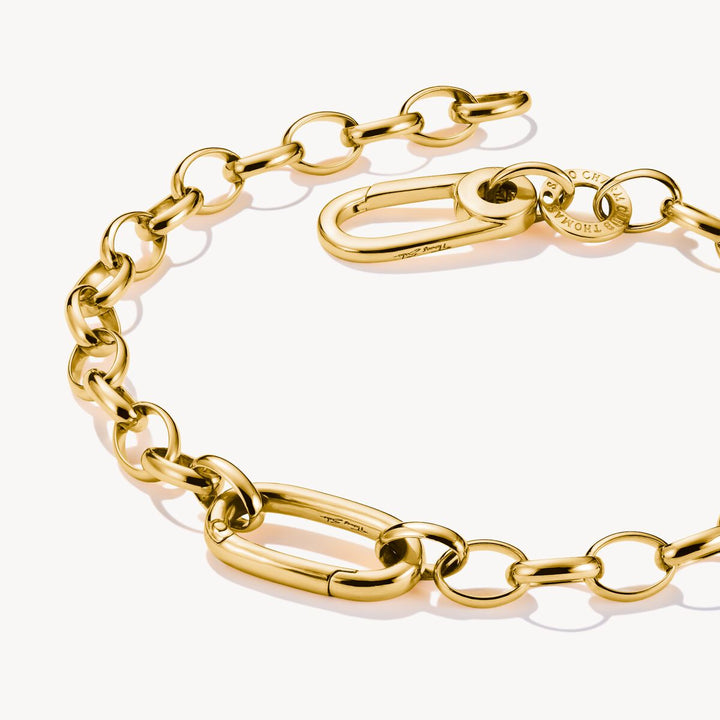 Thomas Sabo Charm Club Charming Connect Gold Plated Link Bracelet C1202-413-39