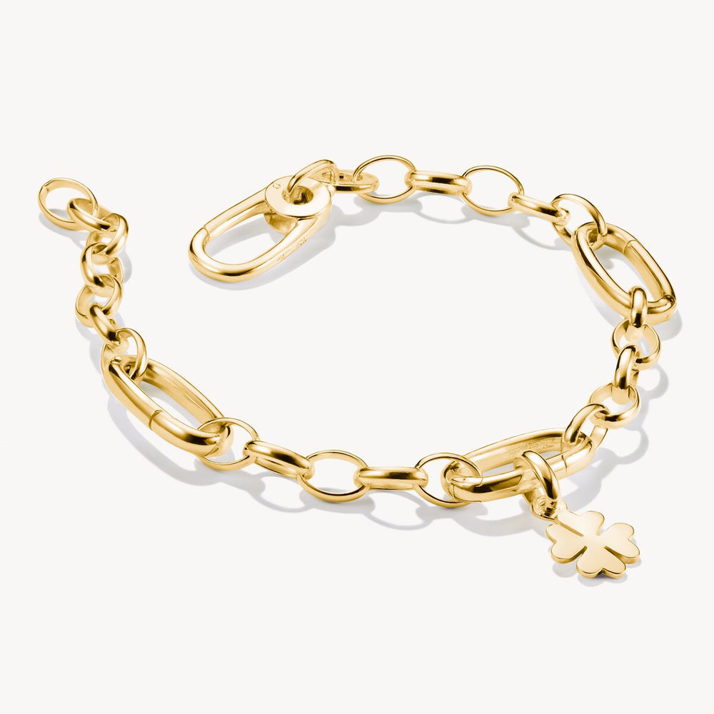 Thomas Sabo Charm Club Charming Connect Gold Plated Link Bracelet C1203-413-39