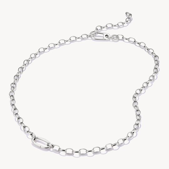 Thomas Sabo Charm Club Charming Connect Sterling Silver Link Charm Necklace C1206-001-21
