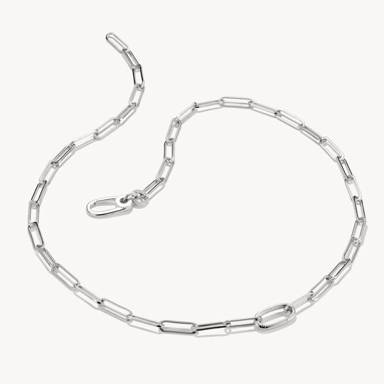 Thomas Sabo Charm Club Charming Connect Sterling Silver Paperclip Link Charm Necklace C1207-001-21