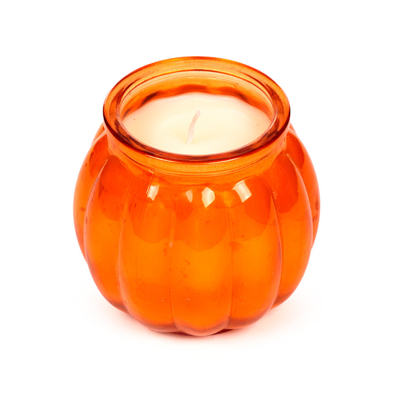 Autumn Harvest Pumpkin Spice Shaped Soy Wax Glass Candle Jar CAND101